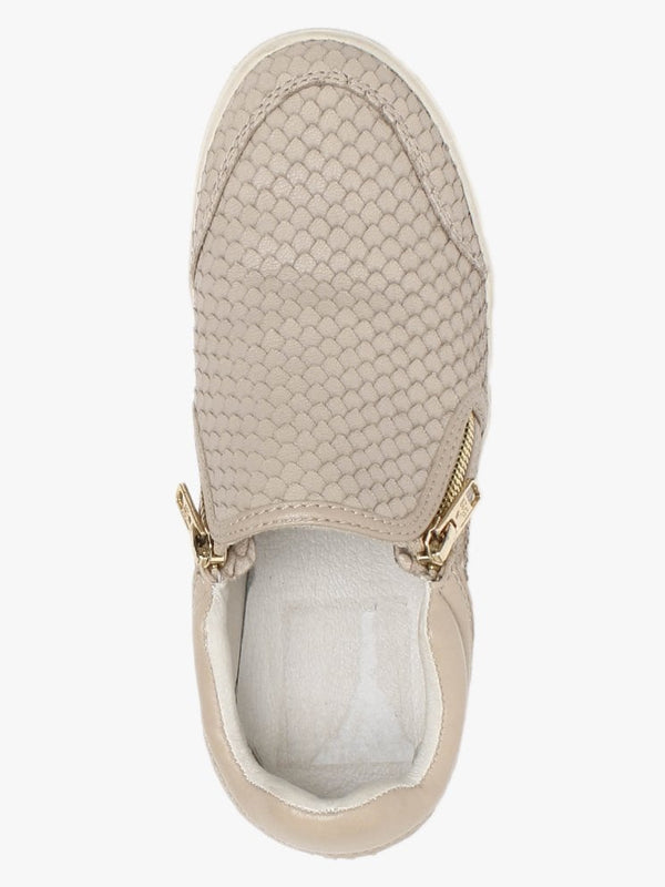 Intense Taupe Leather Reptile Pumps