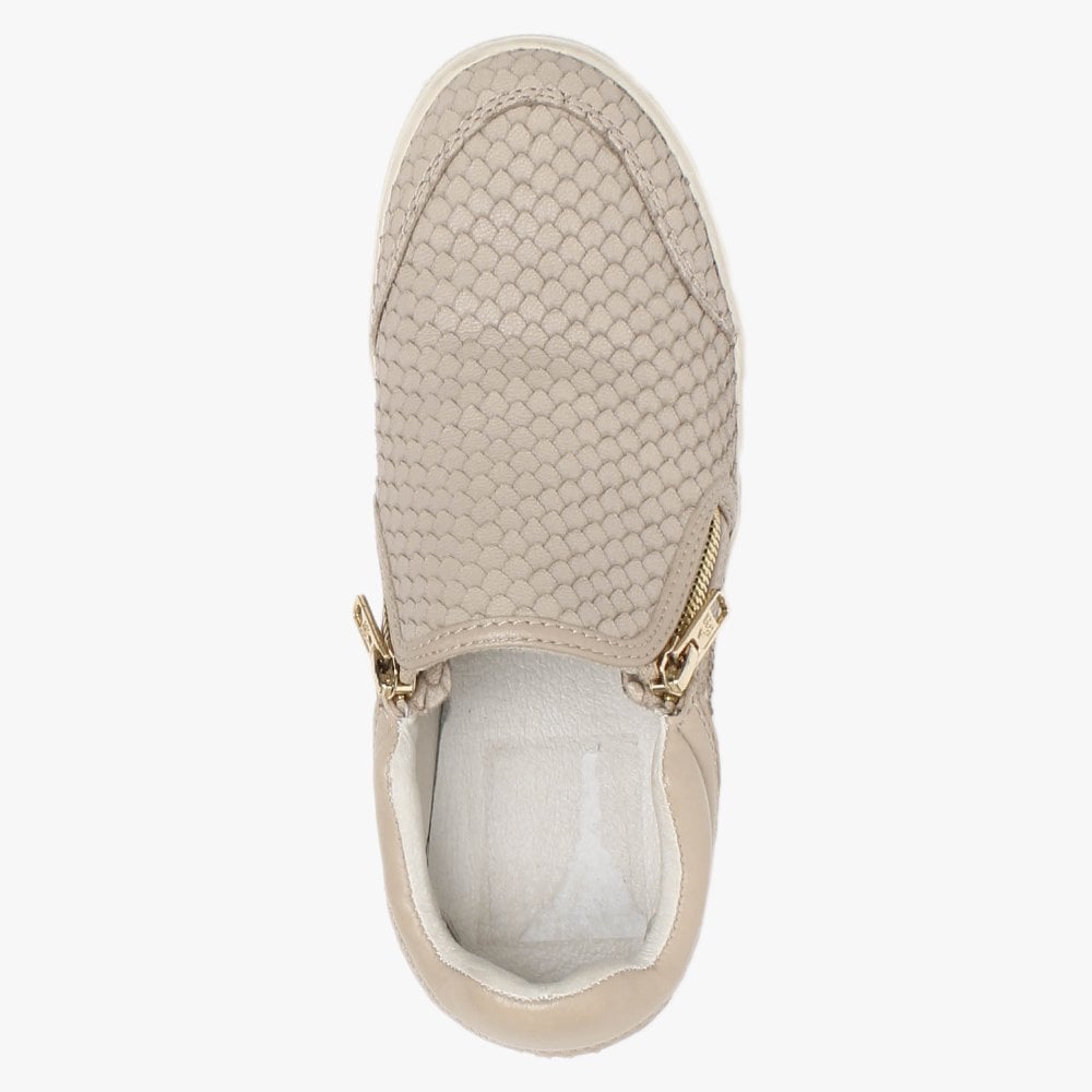 Intense Taupe Leather Reptile Pumps