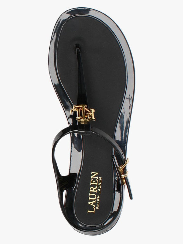 Ashtyn Black Logo Sandals