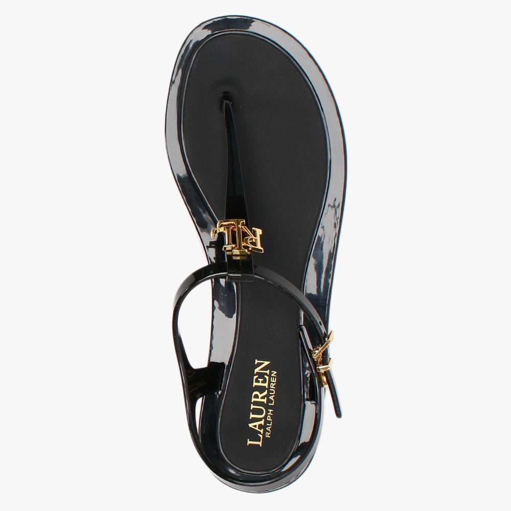Ashtyn Black Logo Sandals