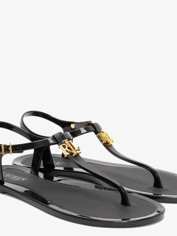 Ashtyn Black Logo Sandals