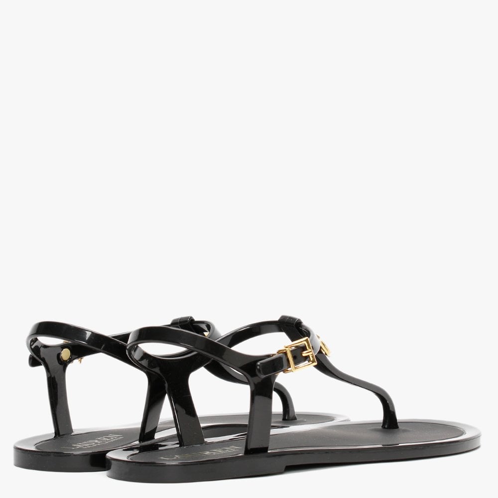Ashtyn Black Logo Sandals