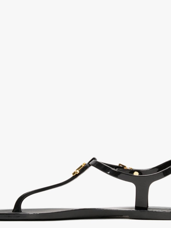 Ashtyn Black Logo Sandals
