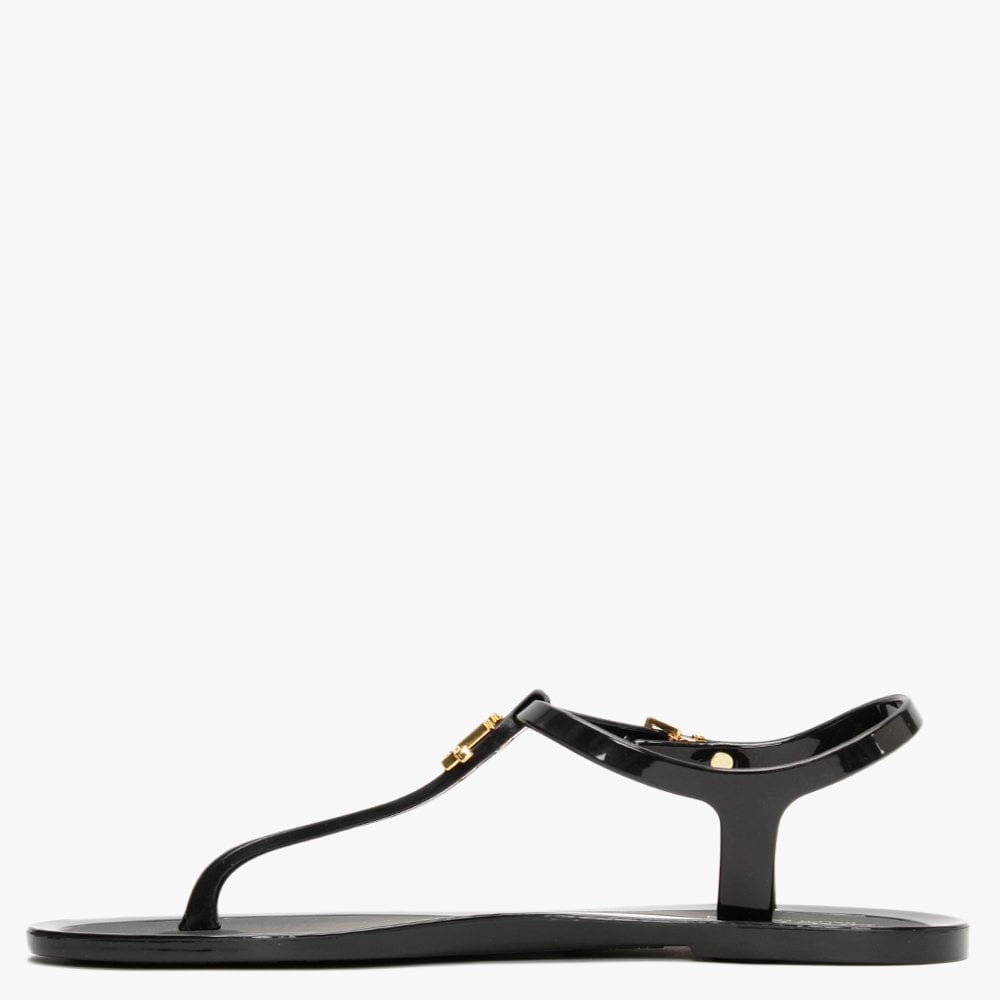 Ashtyn Black Logo Sandals