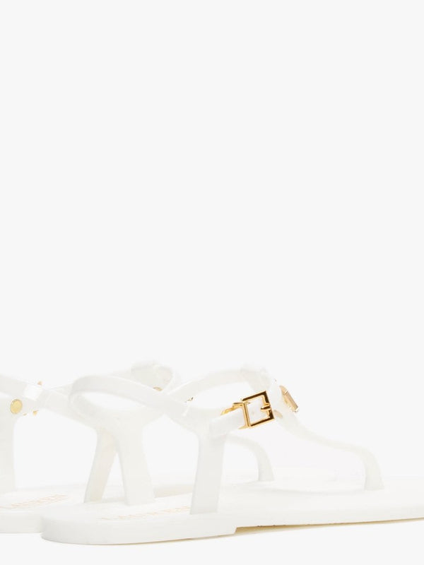 Ashtyn White Logo Sandals