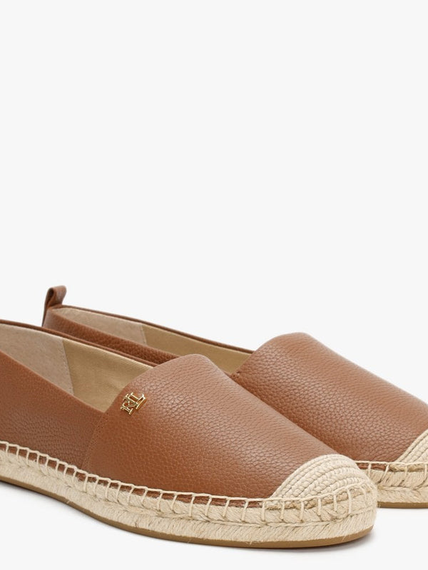 Cameryn Tumbled Tan Leather Espadrilles