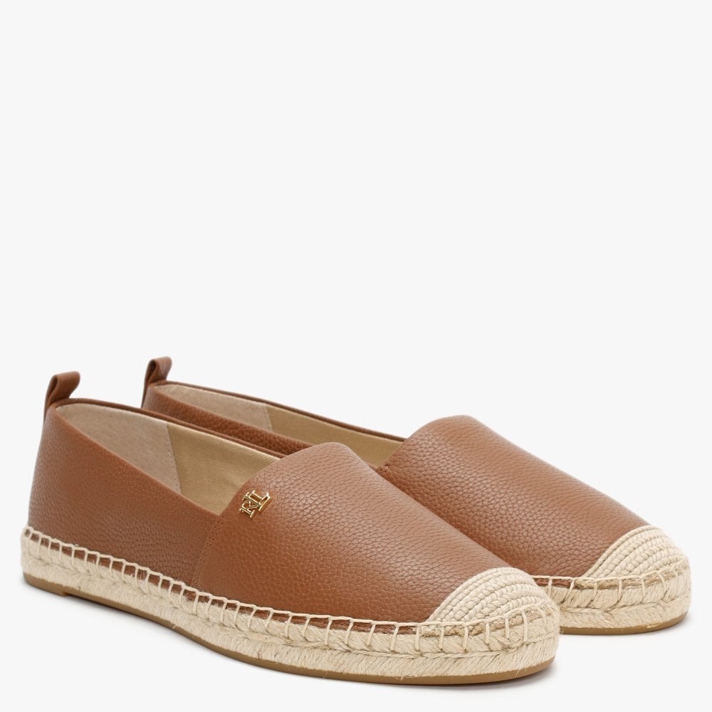 Cameryn Tumbled Tan Leather Espadrilles