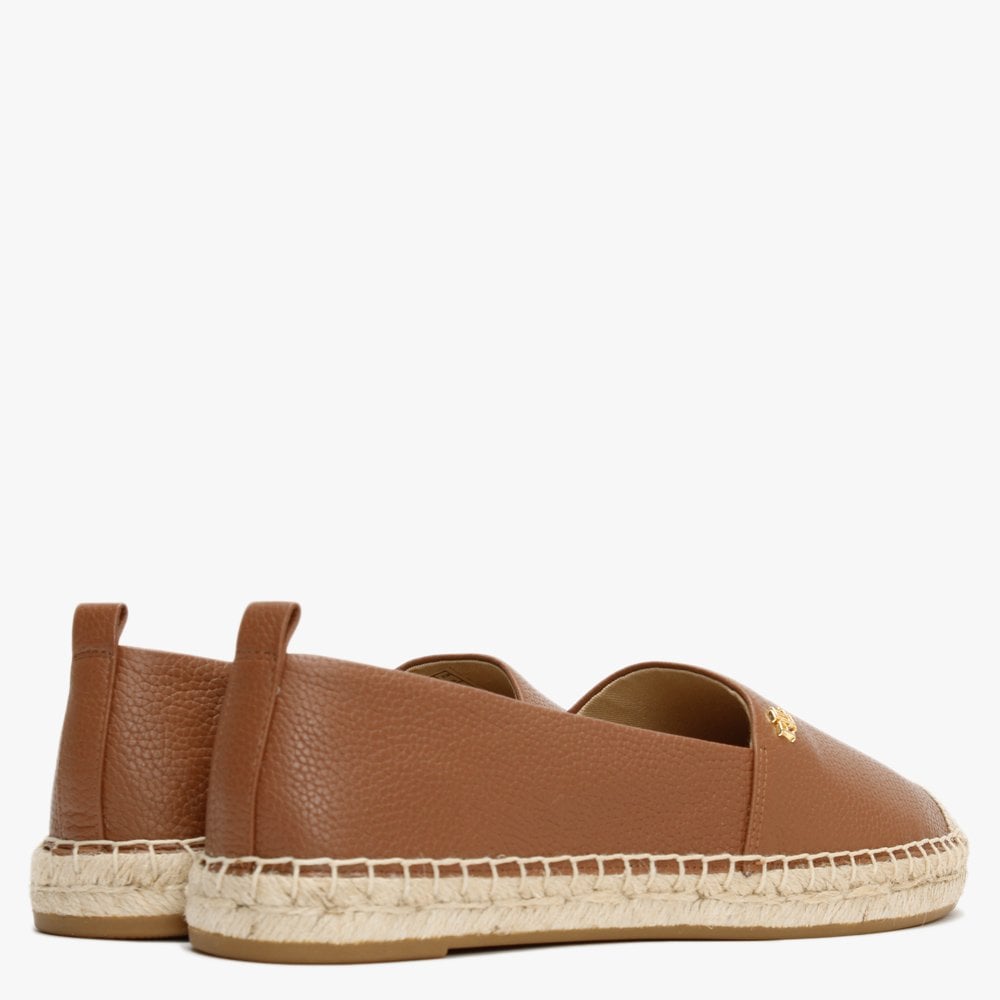 Cameryn Tumbled Tan Leather Espadrilles