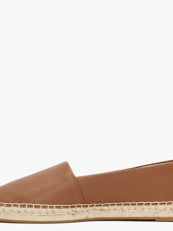 Cameryn Tumbled Tan Leather Espadrilles