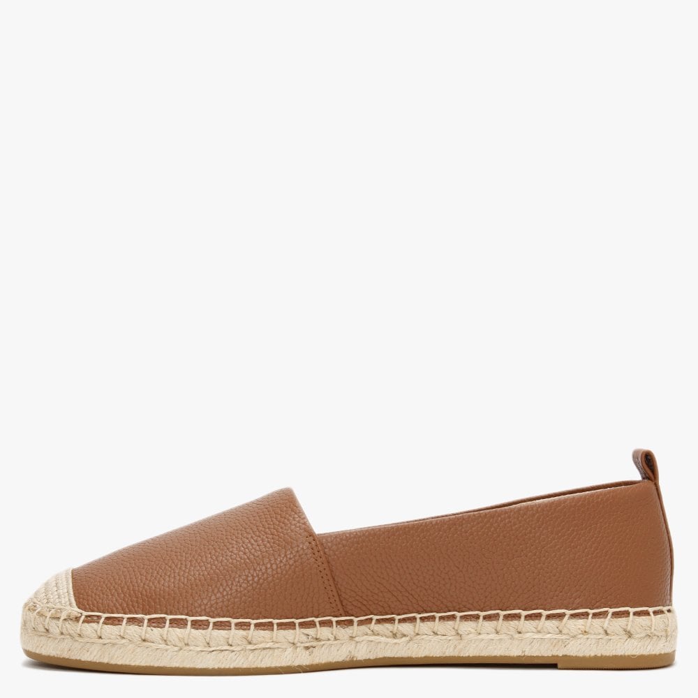 Cameryn Tumbled Tan Leather Espadrilles