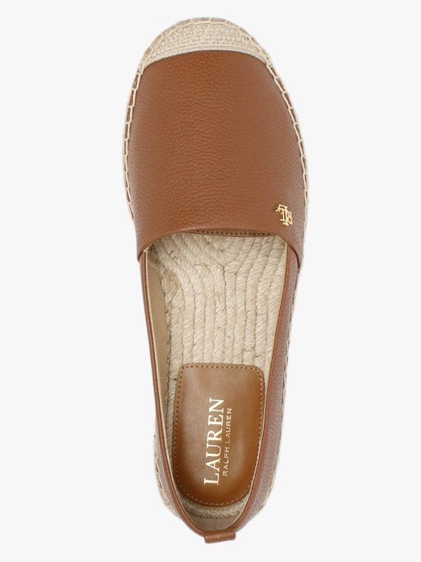 Cameryn Tumbled Tan Leather Espadrilles