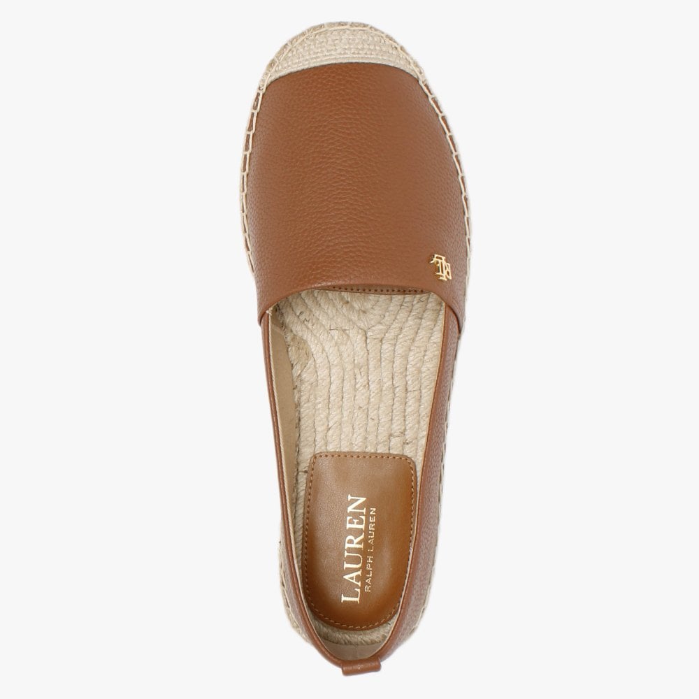 Cameryn Tumbled Tan Leather Espadrilles