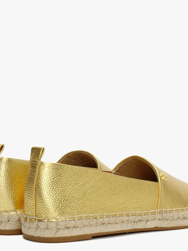 Cameryn Tumbled Gold Leather Espadrilles