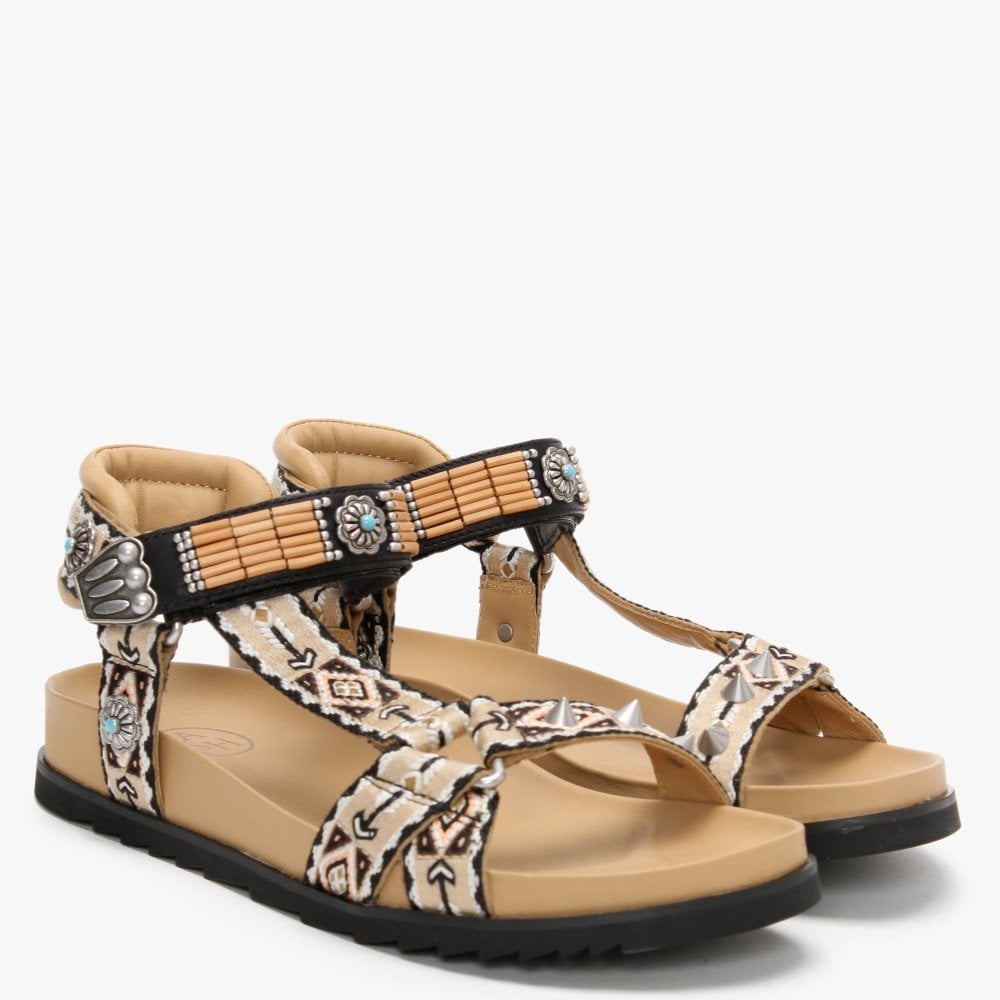 Ugo Caramel Leather Sandals