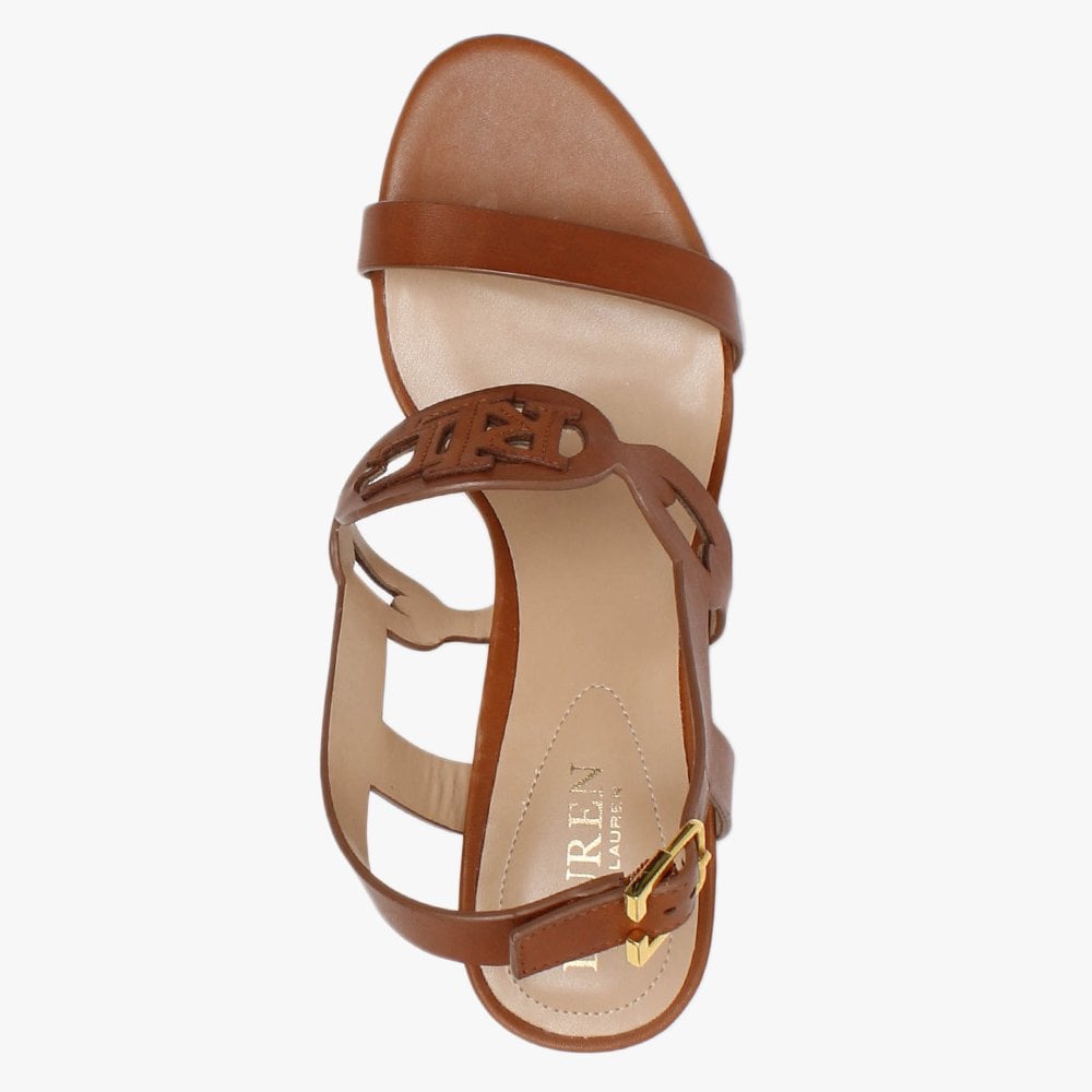 Amilea Burnished Tan Leather Wedge Sandals
