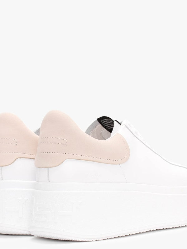 Moby White Pink Salt Leather Trainers