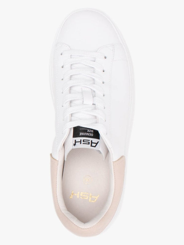 Moby White Pink Salt Leather Trainers