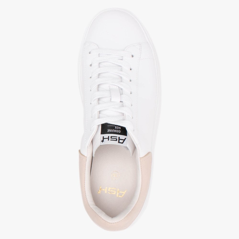 Moby White Pink Salt Leather Trainers