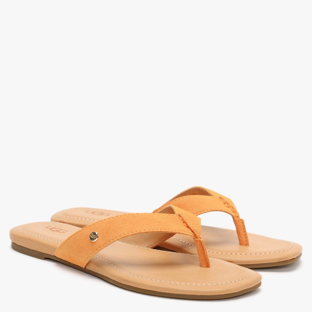 Tuolumne California Poppy Suede Flip Flops
