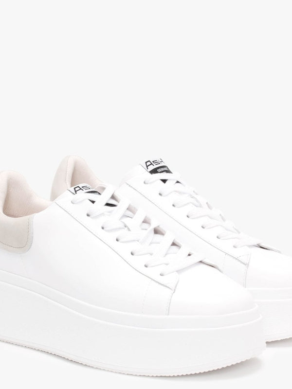 Moby White Eggnug Leather Trainers