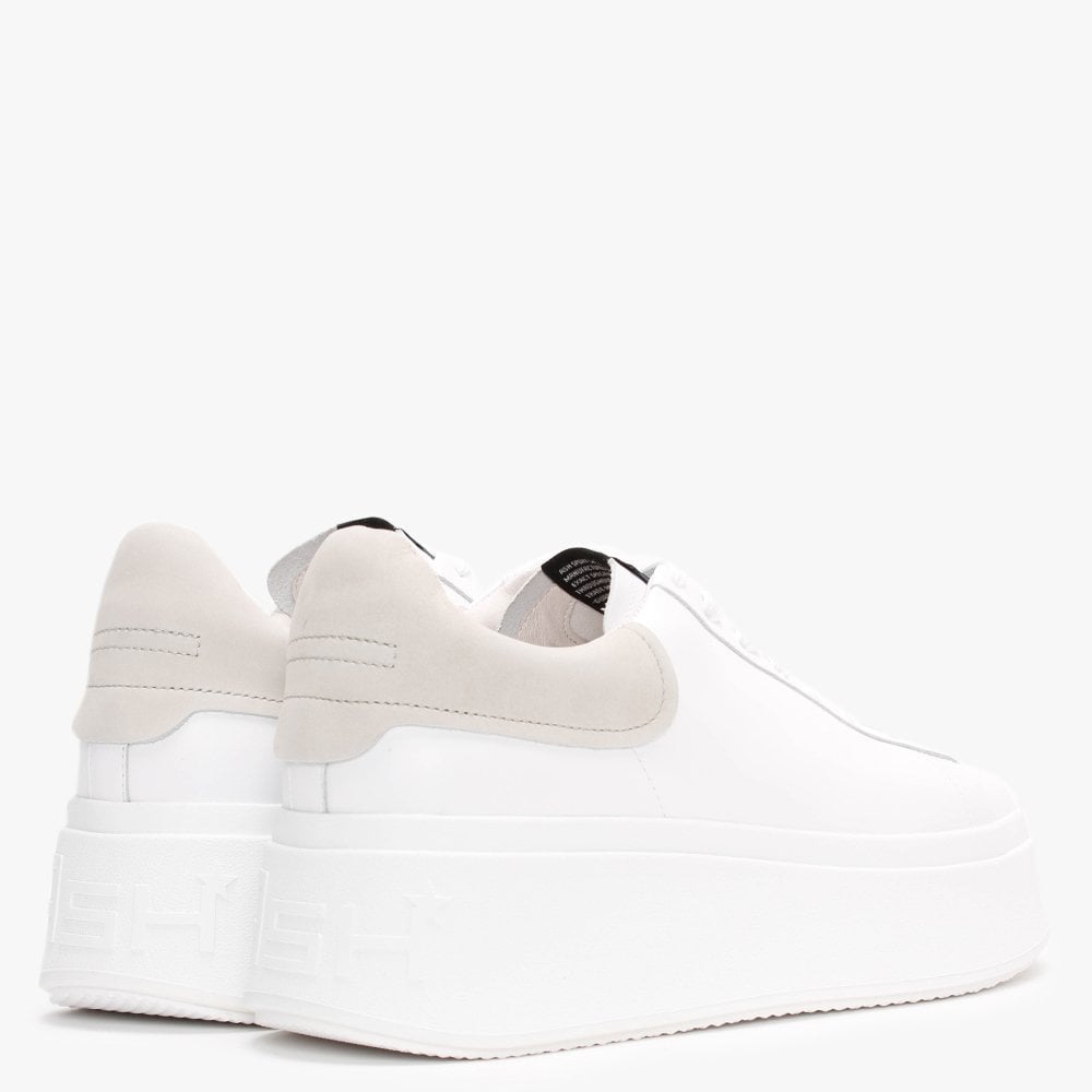 Moby White Eggnug Leather Trainers
