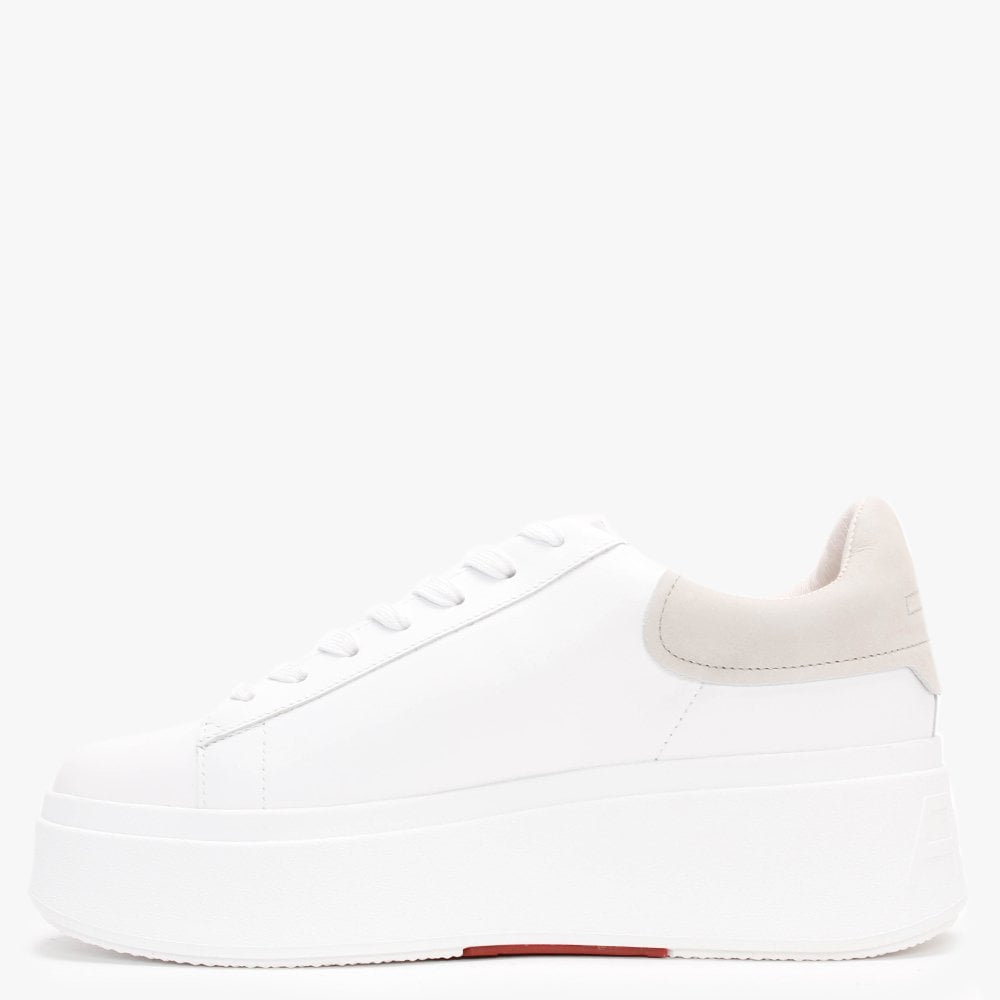Moby White Eggnug Leather Trainers