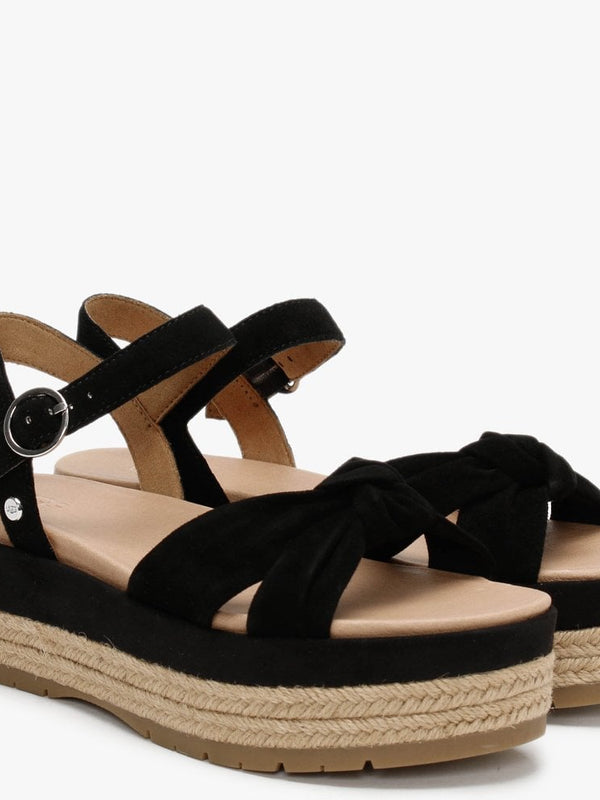 Trisha Black Suede Platform Sandals