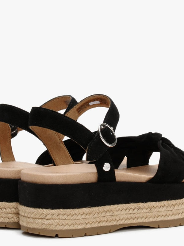 Trisha Black Suede Platform Sandals