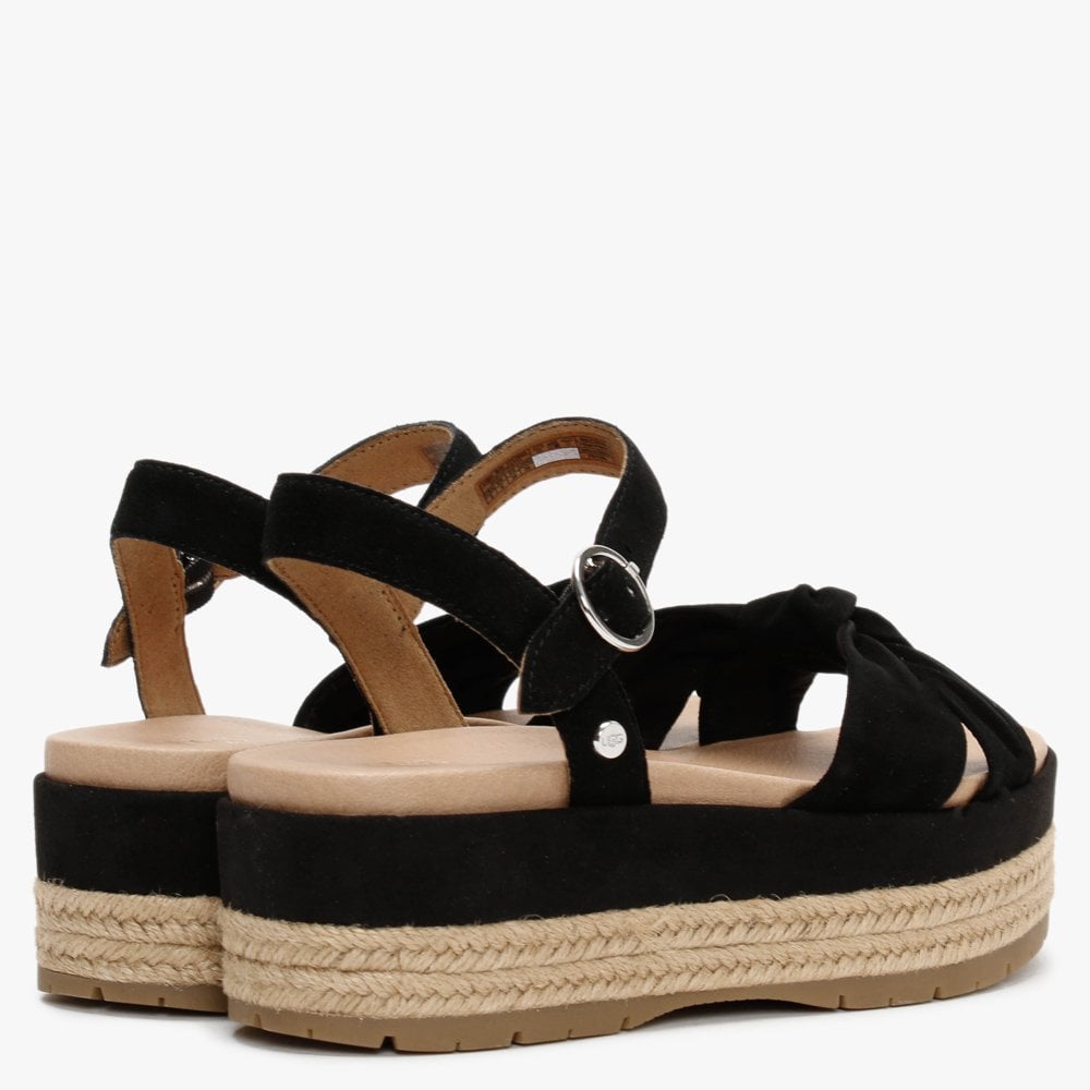 Trisha Black Suede Platform Sandals