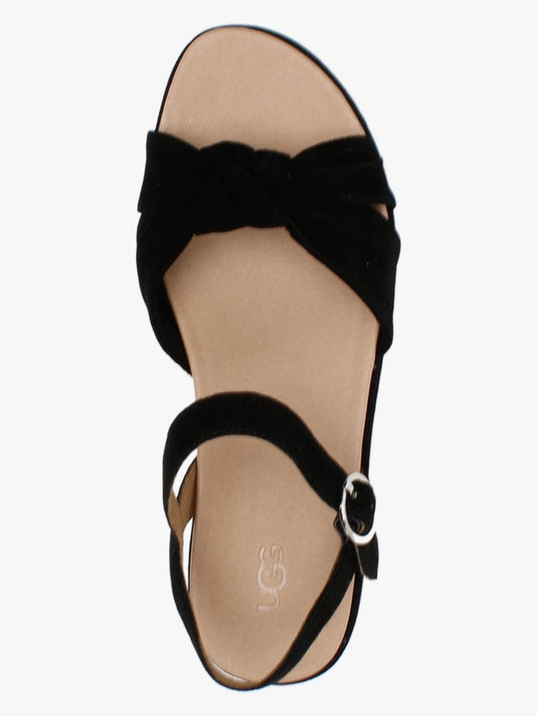 Trisha Black Suede Platform Sandals