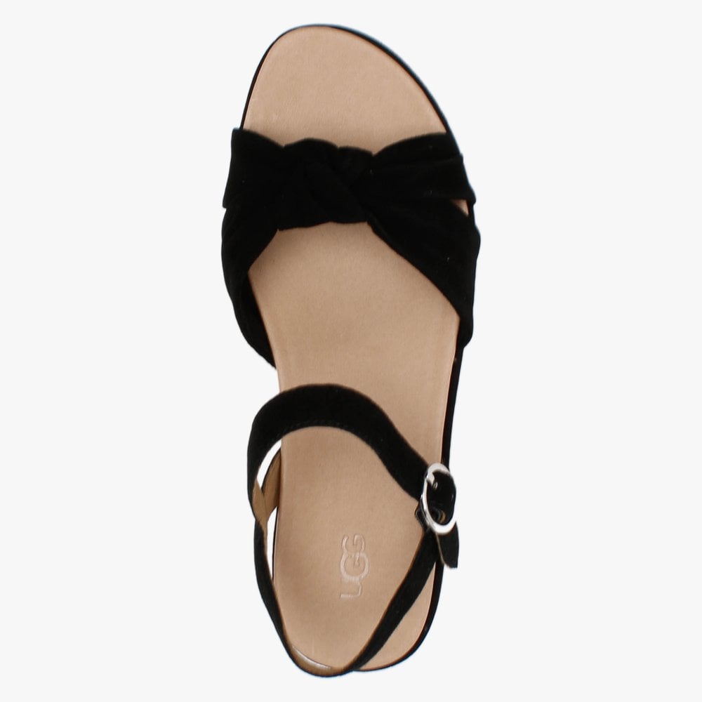 Trisha Black Suede Platform Sandals