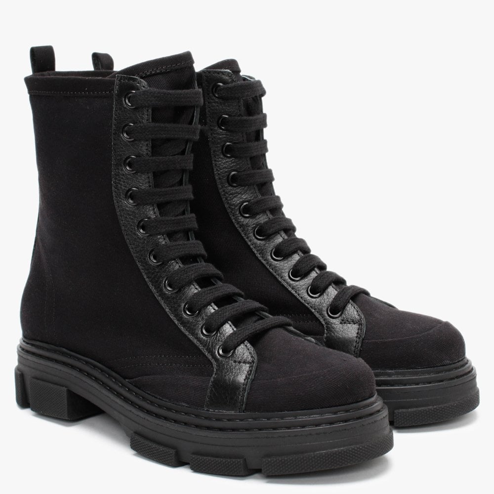 Banvas Black Canvas Stomper Boots