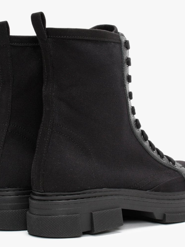 Banvas Black Canvas Stomper Boots