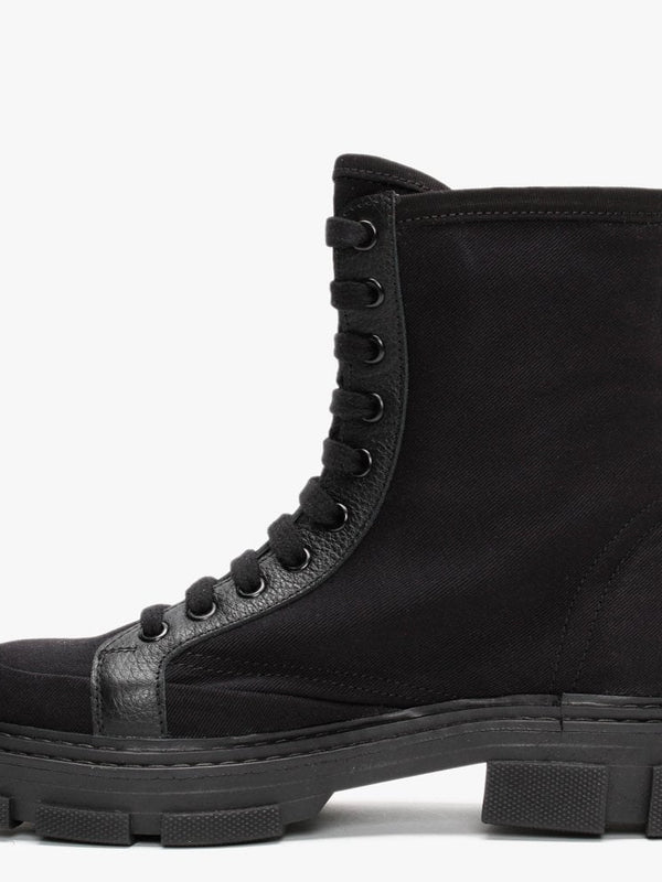Banvas Black Canvas Stomper Boots