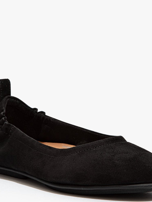 Allegro Black Suede Ballerina Pumps