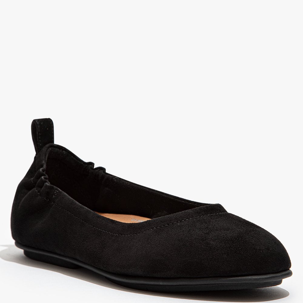 Allegro Black Suede Ballerina Pumps