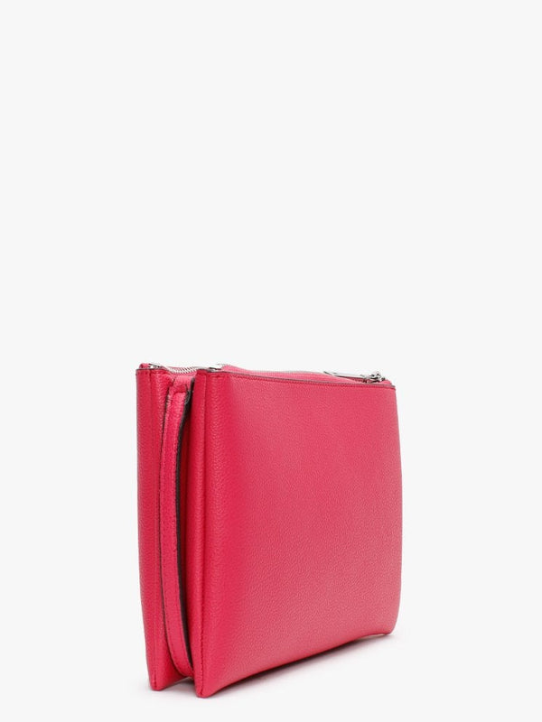 Naya Double Zip Fuchsia Cross-Body Bag