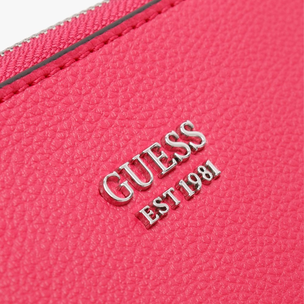 Naya Double Zip Fuchsia Cross-Body Bag