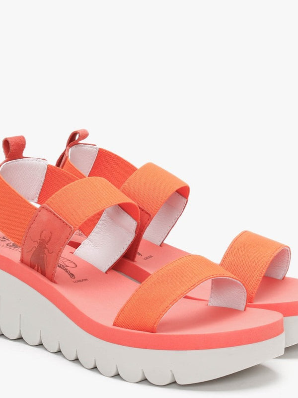 Yaci Devil Red Elasticated Sling Back Sandals