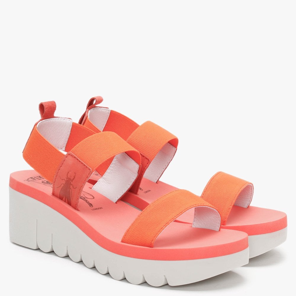 Yaci Devil Red Elasticated Sling Back Sandals