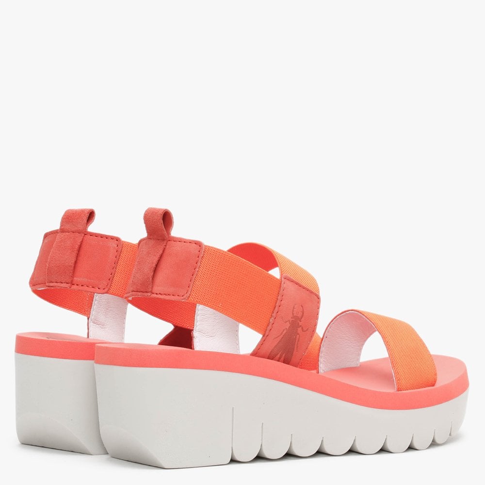 Yaci Devil Red Elasticated Sling Back Sandals