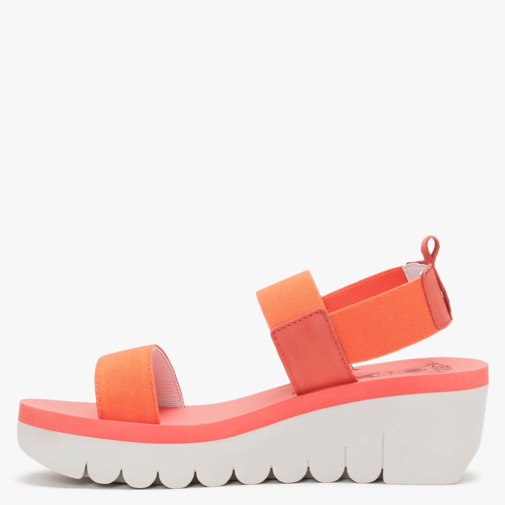 Yaci Devil Red Elasticated Sling Back Sandals