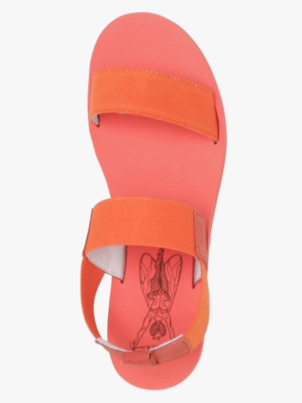 Yaci Devil Red Elasticated Sling Back Sandals