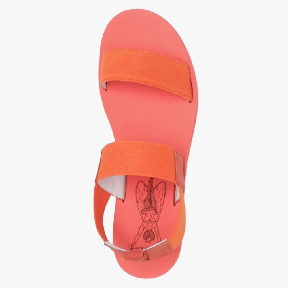 Yaci Devil Red Elasticated Sling Back Sandals