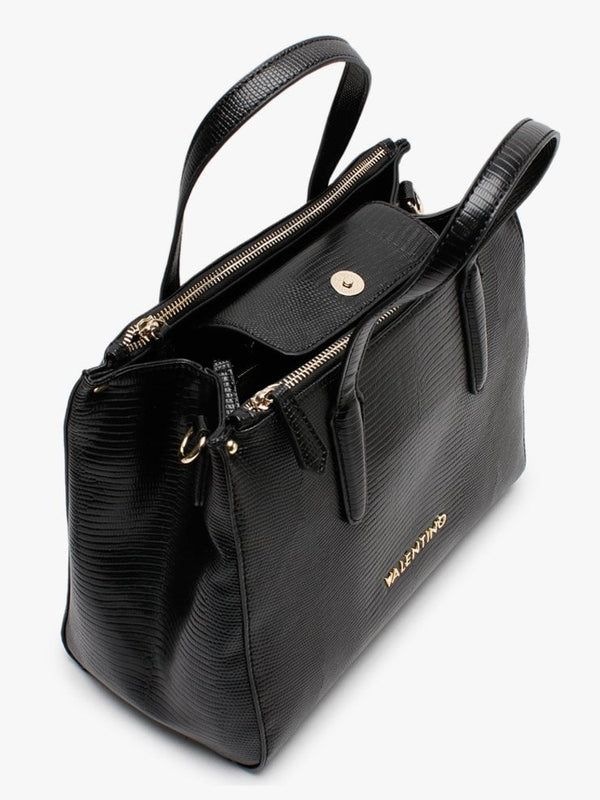 Kensington Black Reptile Shopper Bag