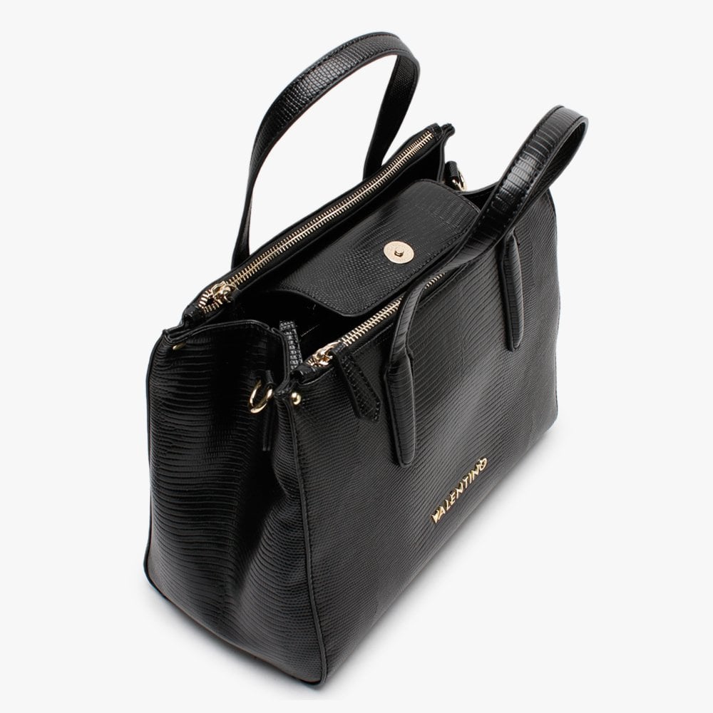 Kensington Black Reptile Shopper Bag