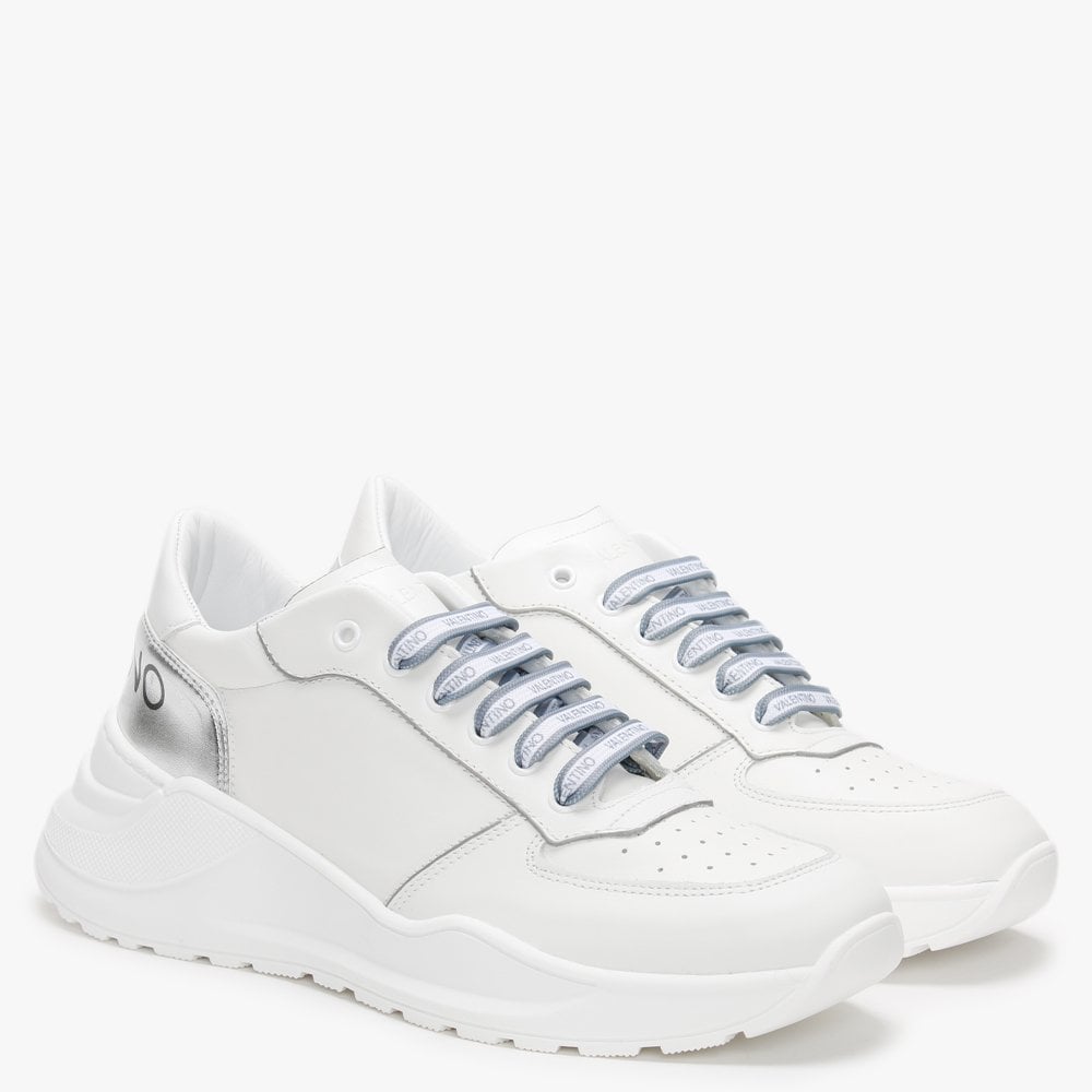 Running White Leather Trainers