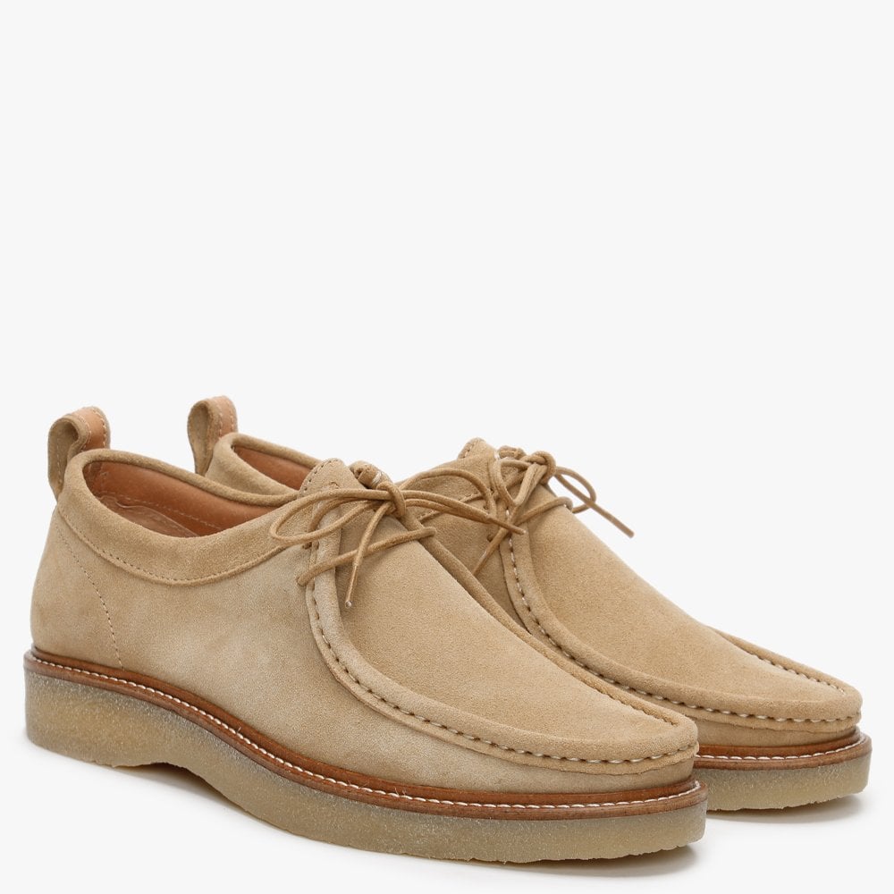 Peak Beige Suede Lace Up Shoes