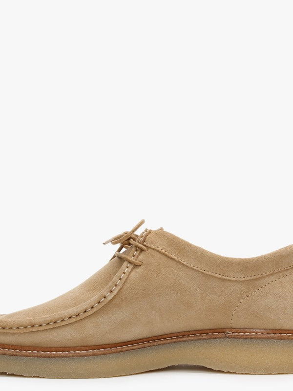 Peak Beige Suede Lace Up Shoes