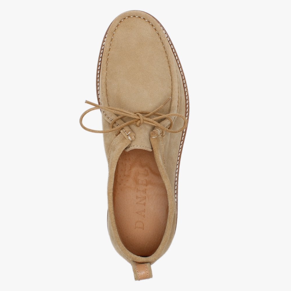 Peak Beige Suede Lace Up Shoes